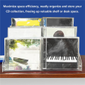3X 3 Tier Clear Acrylic CD Holder Cascading CD Storage Rack. 