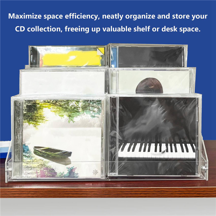 3X%203%20Tier%20Clear%20Acrylic%20CD%20Holder%20Cascading%20CD%20Storage%20Rack%20-%20Image%205