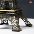 Paris Eiffel Tower Figurine Statue - Metal Crafts Vintage Model Miniatures Decor Antiques Bronze Tone Travel Souvenir Valentine Gift. 