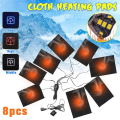 Electric Heating Pad USB Heat Pad Clothes Jacket Pads Heater Sheet Electric Cloths Set for Outdoor Winter Easy Install Easy to Use. 