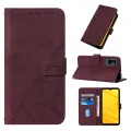 lthmy for ZTE Blade A71 case slim Embossed PU Leather Flip Stand Wallet Card Slots Cover. 