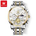 OLEVS Luxury Watch for Man Quartz Sports Men Watch Waterproof Luminous Stainless Steel Chronograph Men's Watches Clock Blue. 