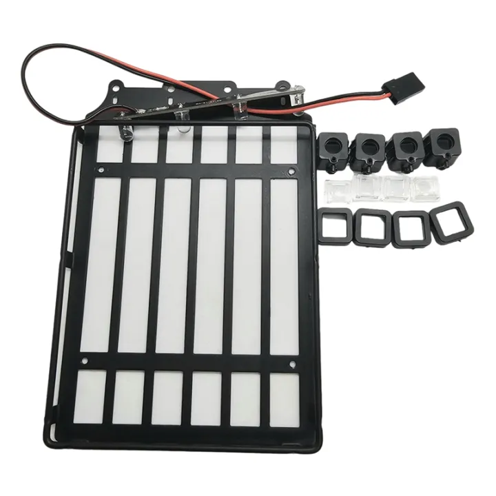 (GGBR)-Universal%20Roof%20Racks%20Luggage%20Carrier%20Car%20Frame%20with%20LED%20Light%20for%201/18%20C8801%20RC%20Crawler%20Car%20Parts%20Round%20Lamp%20-%20Image%205