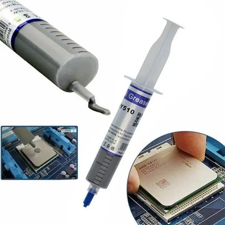 HY510 30g 3g Silicone Thermal Paste Heat Transfer Grease Heat Sink CPU GPU Chipset Notebook Computer Cooling Syringe Thermal Paste Compound Heatsink Plaster Paste