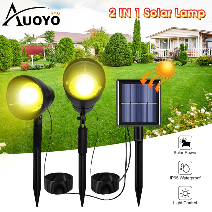 Auoyo Solar Ground Light Lawn Lamps Outdoor Garden Solar Spotlight Pathway Landscape Underground light Solar Landscape Lights for Outdoor Yard Patio Walkway Driveway