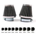35MM-Motorcycle Air Filter Mushroom Head Filters Universal Motorcycle Air Intake Filter Cleaner Black. 