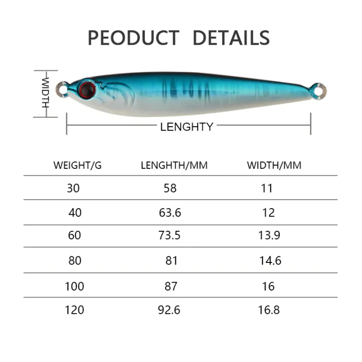 Funadaiko%202023%20Tungsten%20New%20Slow%20Metal%20Jigging%20Lures%2030g%2040g%2060g%2080g%20100g%20120g%20Luminous%20Fishing%20Bait%20Jig%20Saltwater%20Lure%20-%20Image%202