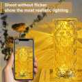 Rose Diamond USB Charging Touch Table Lamp - 16 Colors RGB LED Lights With Touch and Remote Control Acrylic Crystal Lamp. 