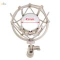 Stainless Steel Microphone Anti-Vibration Shock Mount Black-4.5cm. 
