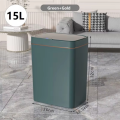 Battery-Powered Non-Contact 15L Trash Can for , Narrow Automatic Bagging Bin. 