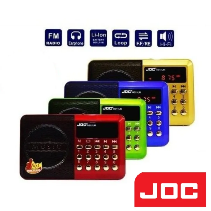 JOC H011BT Portable Radio Music Player SD TF USB Rechargeable BT