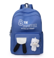 Korean Backpack student Large-capacity backpack middle and high school student’s campus school bag solid color casual bear Korean Style backpack and travel bag | 1223. 