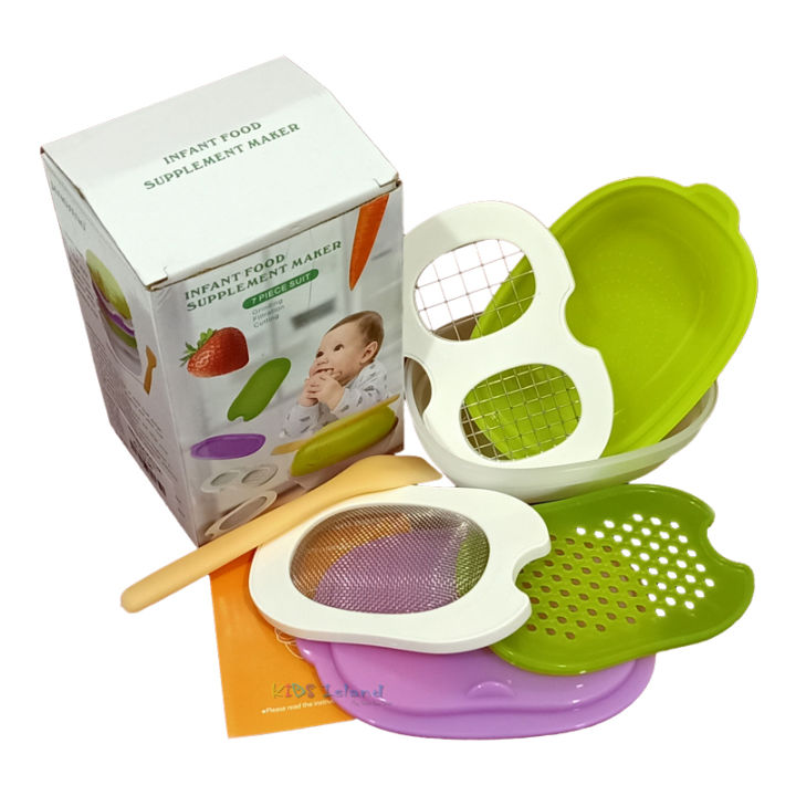 Baby Food Maker KK-686 / Babies and Kids Food Maker Gift Set / BPA free baby food making set/ Food Grade PP Making Set High Quality Multi-functional Grinding Cooking Masher For Baby Feeding