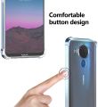 For Nokia 5.4 / Nokia 3.4 Back Cover Shockproof Transparent Soft TPU Silicone Protector Phone Case with Shock Absorption Bumper Corners. 