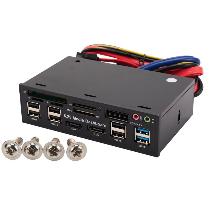 5.25%20Inch%20Usb%203.0%20Front%20Panel%20Pc%20Usb%203.0/2.0%20Hub%20E-Sata%20Sata%20Audio%20Multi%20Card%20Reader%20for%20Computer%20Case%20Optical%20Drives%20Bay%20-%20Image%207