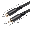 RCA Extension Cable RCA Audio Video Cable RCA Male To Female Cord for Speaker, Subwoofer, Camera, HDTV, Amplifier, 1.8M. 