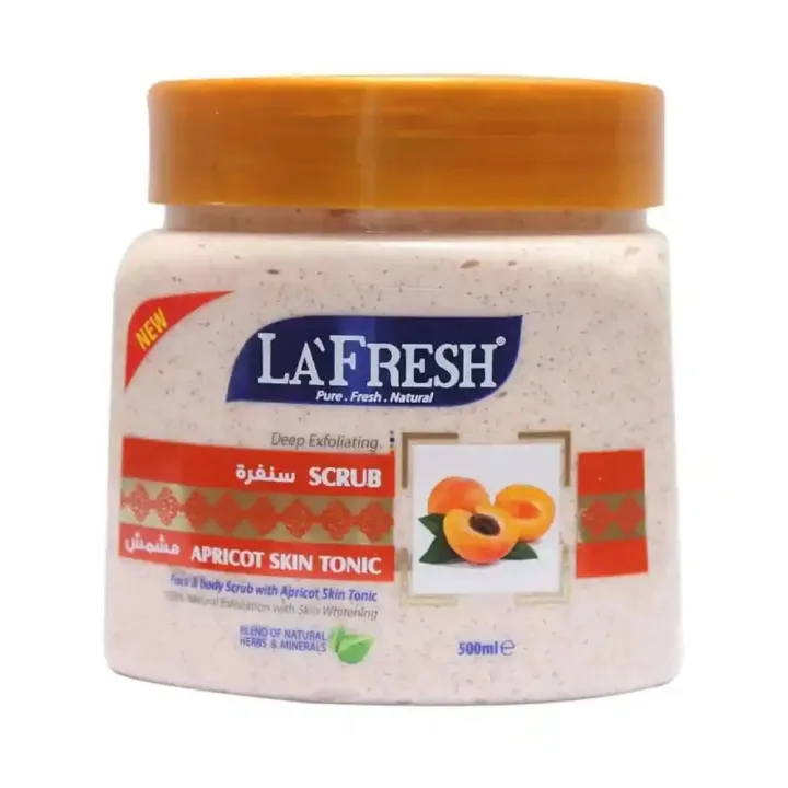 Lafresh Apricot Skin Tonic Scrub Natural Face & Body Scrub Skin Care 500ml