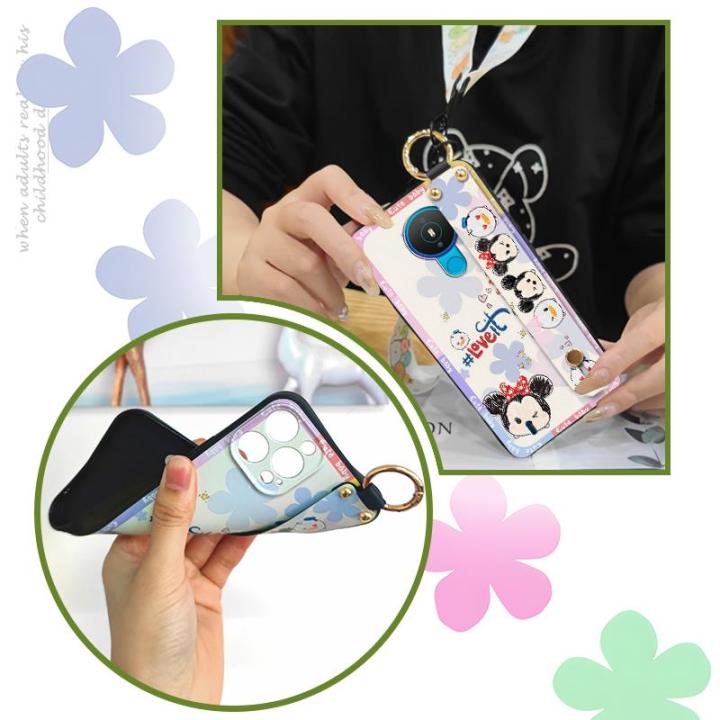 Fashion%20Design%20ring%20Phone%20Case%20For%20Nokia%201.4%20Anti-knock%20Lanyard%20Wristband%20Silicone%20Anti-dust%20Shockproof%20Cute%20Cartoon%20-%20Image%203