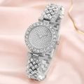 2PCS Luxury Women Rose Gold Watch Fashion Ladies Quartz Diamond Wristwatch Elegant Female Bracelet Watches Set Reloj Mujer. 