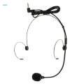 3X 3.5mm Right Angle Telescopic & Foldable Head-mounted Headset Microphone. 