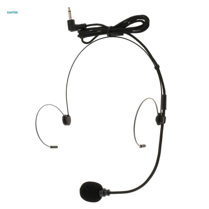 3X 3.5mm Right Angle Telescopic & Foldable Head-mounted Headset Microphone
