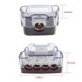 NANLIY 2X 4 Way Power Distribution Block 1 x 0/2/4 Gauge in /4 x 4/8 Gauge Out Ground Distributor Block for Car Audio Amplifier. 