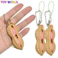Simple Dimple Toys popper cute peanut-shaped keychains Push Bubble Sensory Stress Reliever Squeeze Pop it Fidget Toy Squeeze Bean Recover Relieve Stress. 