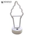 ECHIDNA Night Light Creative Ice Cream/Ice Lolly Sign LED Neon Light. 