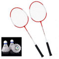 Jex Combo Badminton Racket with 2 Quality Rackets and 3 Shuttlecock with Carrying Case / Bag. 