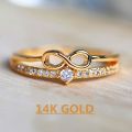 Luxury Infinite Love Rings for Women Engagement Wedding Ring Fashion Female Promise Rings Wedding Band Anniversary Gift Jewelry. 