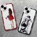 High Fashion Style Girl Phone Case For Xiaomi Redmi Note 12 13 Pro Plus 5G 12S 12 11S 11 10S Redmi 12 13C Clear Back Cover. 