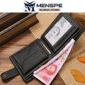 MENSPE Men Wallet Soft Leather Wallet Business Wallets High Quality Genuine Leather Coin Bag Zipper Multi-Card Position ID Credit Cards Holders Solid Color Travel Purses Coin Pouch. 