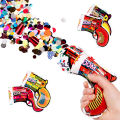 Fireworks Gun Handheld Confetti Poppers Easy Pop Self-Inflating Confetti Gun Hand Popper Party Popper. 