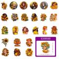 20pcs Sunflower Girls Stickers Yellow Sunflower Stickers for Laptop Scrapbook Journal Kids Girls Boys Stickers. 