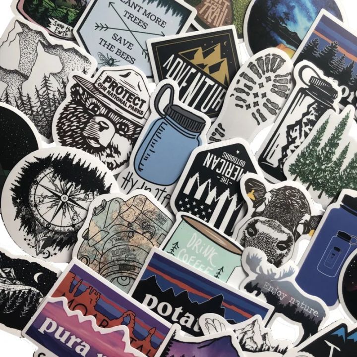 NEW 50PCS Camping Travel Stickers Wilderness Adventure Outdoor ...