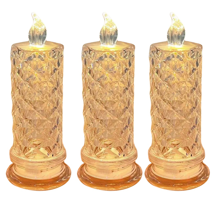 LED candle lights, rose pattern projection