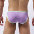Large Size Male Briefs High Elastic Ice Silk Man Underwear Solid Color Youth Thin Section Comfortable Breathable JF2404. 