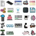 50pcs Funny Cartoon Software Engineer Stickers IT Programming Decals For Laptop Water Bottle Phone Geek Waterproof Graffiti. 