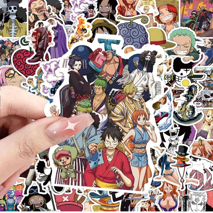 10/30/50PCS Anime One Piece Stickers for Kids Waterproof Graffiti ...