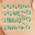 24Pcs/Set Polymer Earring Cutters Plastic Clay Cutter Jewelry Mold Accessories Huiye. 