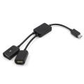 【VogueVenture】Micro 2 In1 OTG USB Port Game Mouse Keyboard Adapter Cable for Android Tablet for Samsung Tab 4,3,2 Note 4 S5 for Google Nexus. 