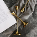 European Metal Candle Holder Simple Golden Wedding Decoration Bar Party Living Room Decoration Home Decoration Candlestick. 