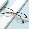 Protection Men Women Elegant Square Eyeglasses Anti-Blue Light Half-frame Reading Glasses Eye. 