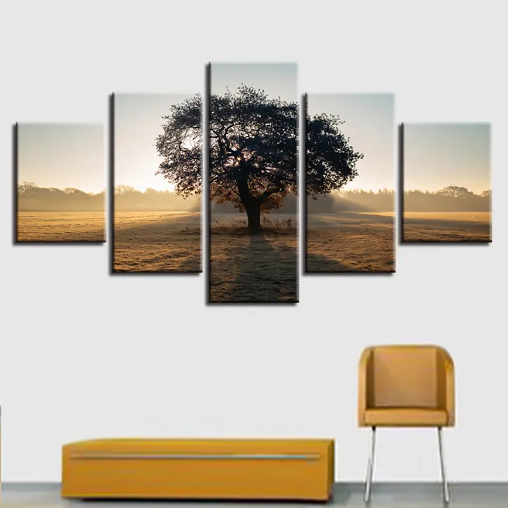 Unframed%20Wall%20Art%20Tree%20Oil%20Painting%20Canvas%205pcs%20Modern%20Picture%20Wall%20Art%20Decoration%20Home%20Wall%20Decor%20Pine%20-%20Image%204