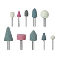 10pcs Abrasive Grinding Mounted Stone Set 1/8" & 1/4". 