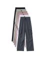 Gray Overalls Women's Summer Thin High Waist Loose Parachute Pants Casual Wide Leg Pants Quick-Drying American Sports Pants. 