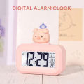 Multifunctional Mini Slarm Clock Cute LED Clock with Temperature Display Calendar Clock Desktop Table Clocks Digital Alarm Clock. 