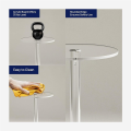Acrylic Transparent Coffee Table Clear Drink Table Small Round End Room Side Table Acrylic Desk Home Decorations. 