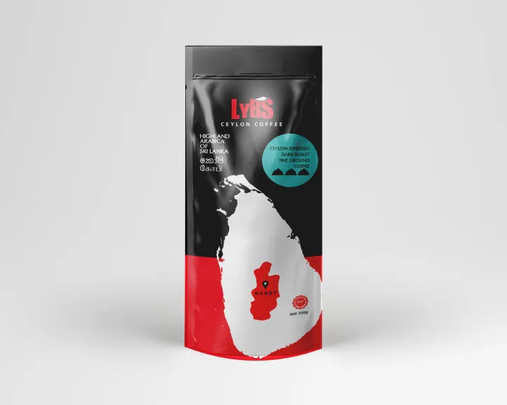 LYBS Ceylon Espresso Dark Roast Fine Ground Coffee 200g