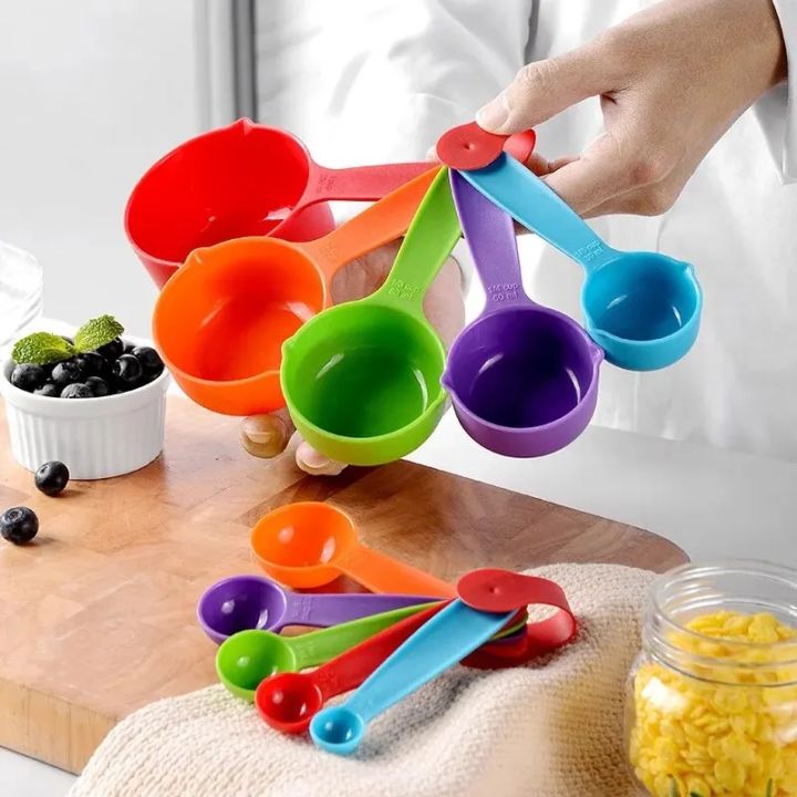 10%20pcs%20Measuring%20Cup%20and%20Spoon%20Set,%20Colourful%20Plastic%20Weighing%20Cups%20and%20Spoons%20for%20Dry%20and%20Liquid%20Ingredient.%20Professional%20Utensils,%20Prepare%20Meals%20Fast%2010%20piece%20kitchen%20cooking%20measuring%20spoons%20cups%20mould%20-%20Image%209
